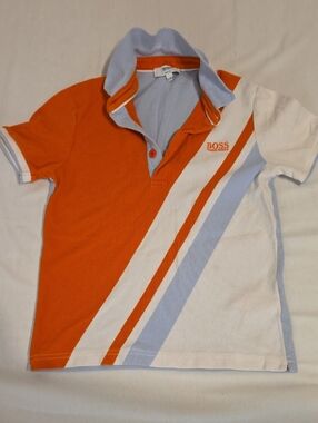 Boss Orange, Light Blue & White Boys' Polo